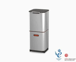 Poubelle de Tri Sélectif Inox 40 Litres Totem