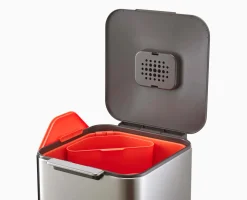 Poubelle de Tri Sélectif Inox 40 Litres Totem