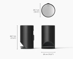 Poubelle 10l Noir Mat Arc™ Easy-Push
