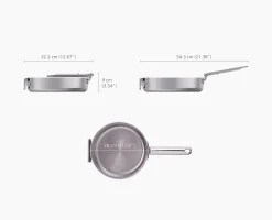 Sauteuse en Inox 28cm avec Couvercle Space Steel