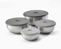 Set de 4 Bols Mélangeurs en Inox Nest™ Prep&Store