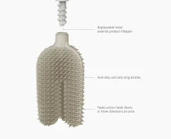 Set de 2 Brosses WC Écrues Flex™ 360