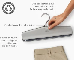 Set de 2 cintres écrus pour jupes et pantalons Orderly™ Easy-grip