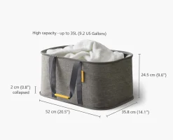 Set de 2 paniers à linge avec Tota 60L et Hold-All 35L Gris