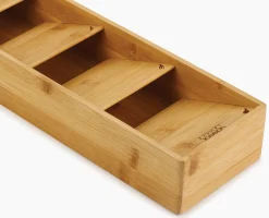 Set De 2 Pièces Drawerstore™ : Organisateur De Couverts Et De Couteaux En Bambou
