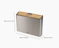 Set de 3 Planches à Découper en Bambou et Inox Folio™