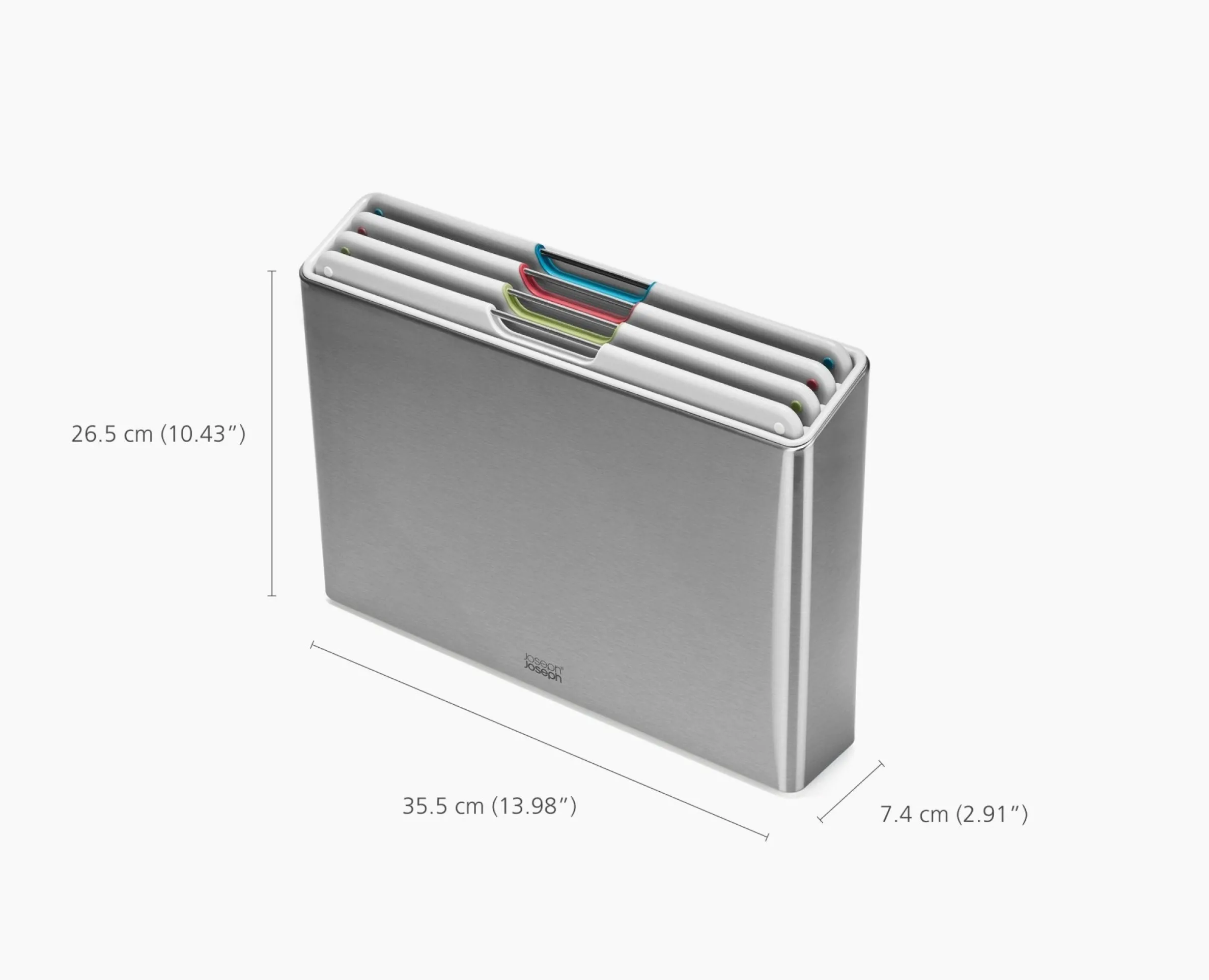 Set de 4 Planches à Découper Pierre avec Étui en Inox Folio™