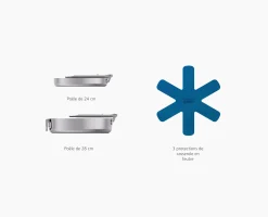 Set de 2 Poêles à Frire Anti-adhésives en Inox Space Steel