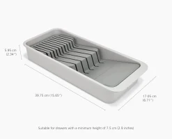 Set de 2 Range-Couverts et de Couteaux Compacts à Plusieurs Niveaux Drawerstore™