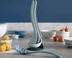 Set de 5 Ustensiles de Cuisine Empilables aux Poignées Magnétiques Bleu Nest™ Éditions