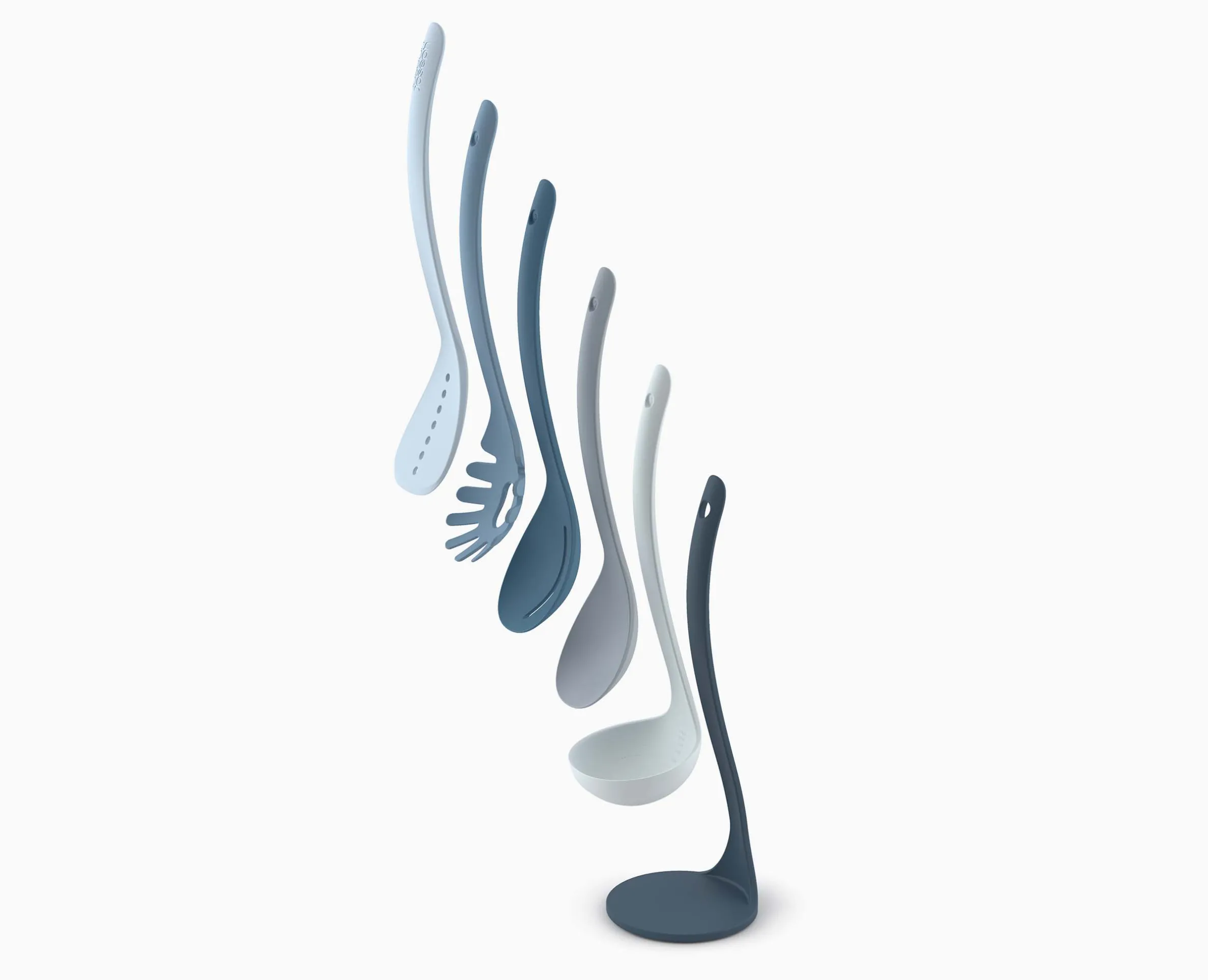 Set de 5 Ustensiles de Cuisine Empilables aux Poignées Magnétiques Bleu Nest™ Éditions