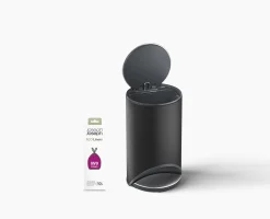 Set De Démarrage Pour Poubelle À Pédale Noire Mate, Ouverture Facile
