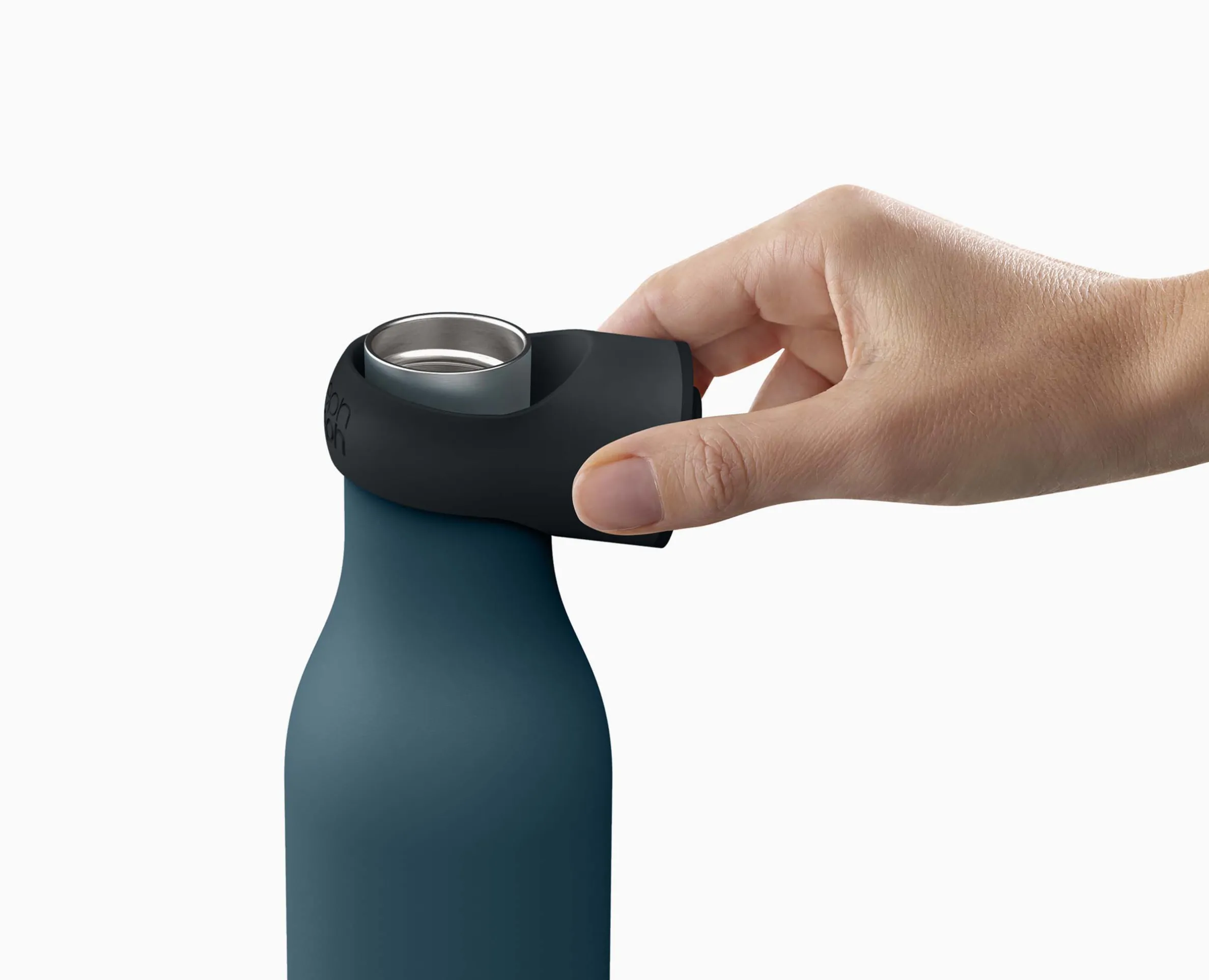 Set de Mug Réutilisable Sipp™ et Gourde Isotherme en Inox Loop™ Bleus
