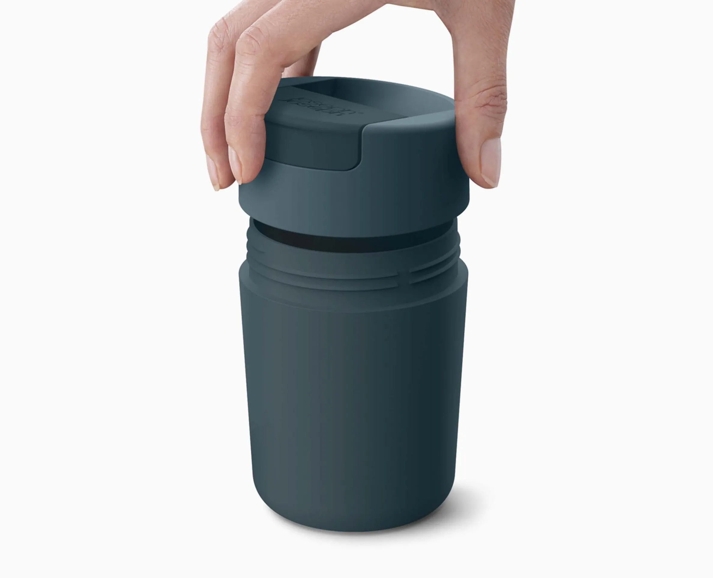 Set de Mug Réutilisable Sipp™ et Gourde Isotherme en Inox Loop™ Bleus