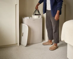 Set de Paniers à Linge 90 L Tota et Panier Pliable 35L Hold-All™ Écru