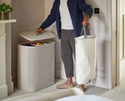 Set de Paniers à Linge 90L Tota Trio et Panier Pliable Hold-All™ 35L Écru
