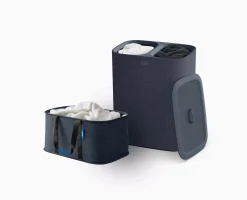 Set de Paniers à Linge 90L Tota et Panier Pliable 35L Hold-All™ Noir