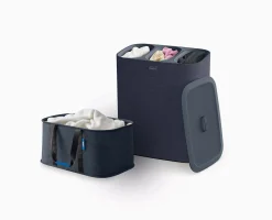 Set de Paniers à Linge 90L Tota Trio et Panier Pliable 35L Hold-All™ Noir