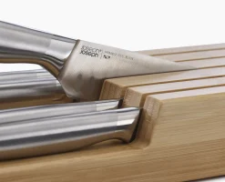 Socle en bambou Elevate™ pour couteaux en acier