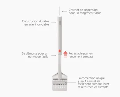 Spatule & Pince BBQ Rétractables 2-en-1 GrillOut™