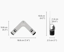 Support de Porte-couvercles de Casseroles Space™ en Acier Inoxydable pack de 2