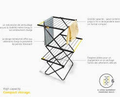 Étendoir à Linge Compact de Grande Capacité 16m AirFrame™