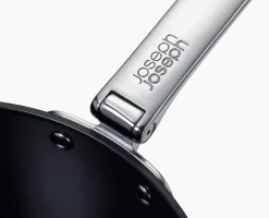 Wok Space 32 cm Antiadhésif Céramique Bleu avec Couvercle